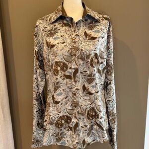 Royal Highness Equestrian Ladies Horse Show Rodeo Western Riding Blouse, Size XL